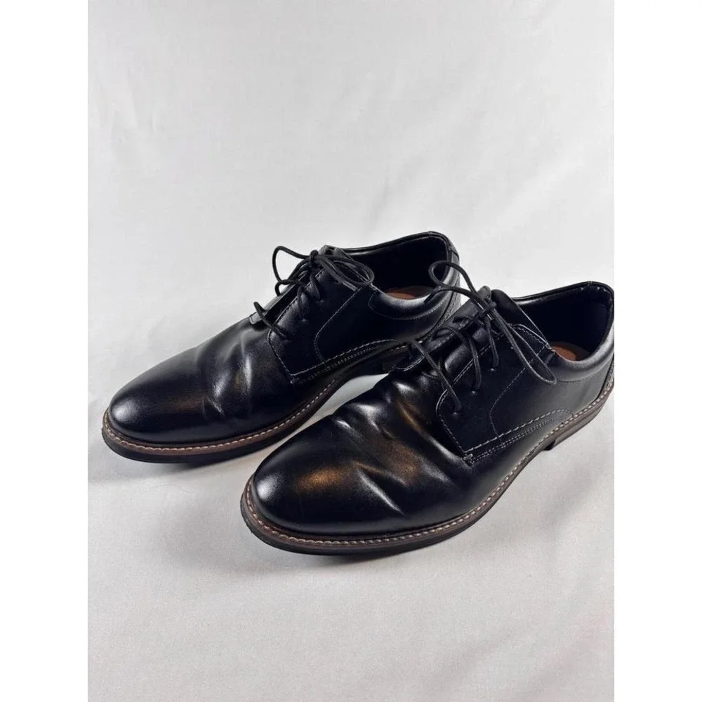 Men's Nunn & Bush Dress Shoes US 10W‎ Leather Oxford Derby Black Work Wedding